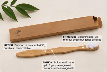 Brosse à dents en bambou naturelle | Bucail