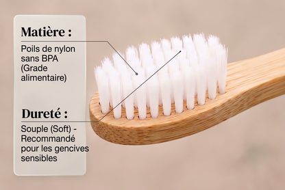 Brosse à dents en bambou naturelle | Bucail